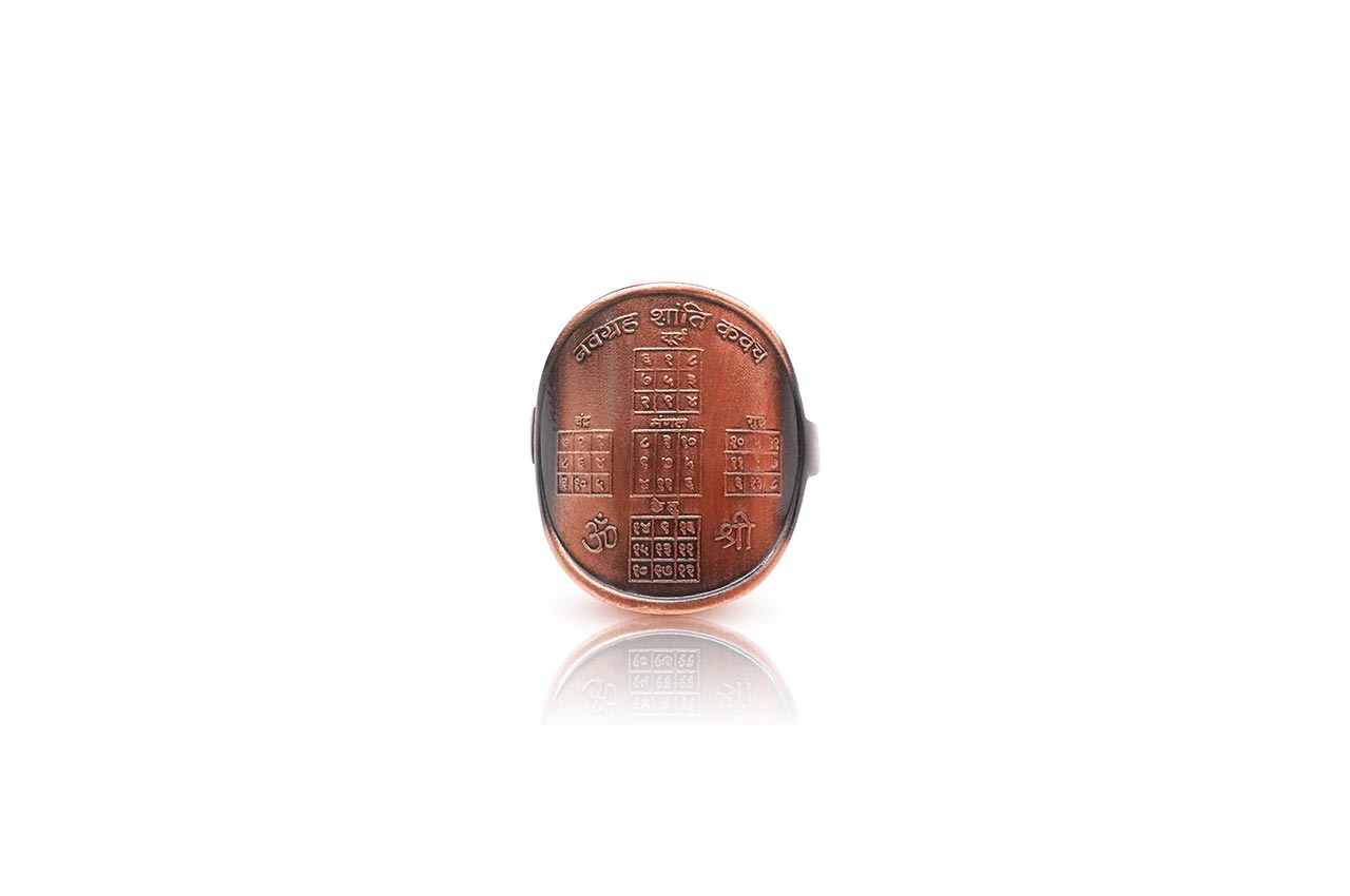 Navgraha Shanti Ring in Copper