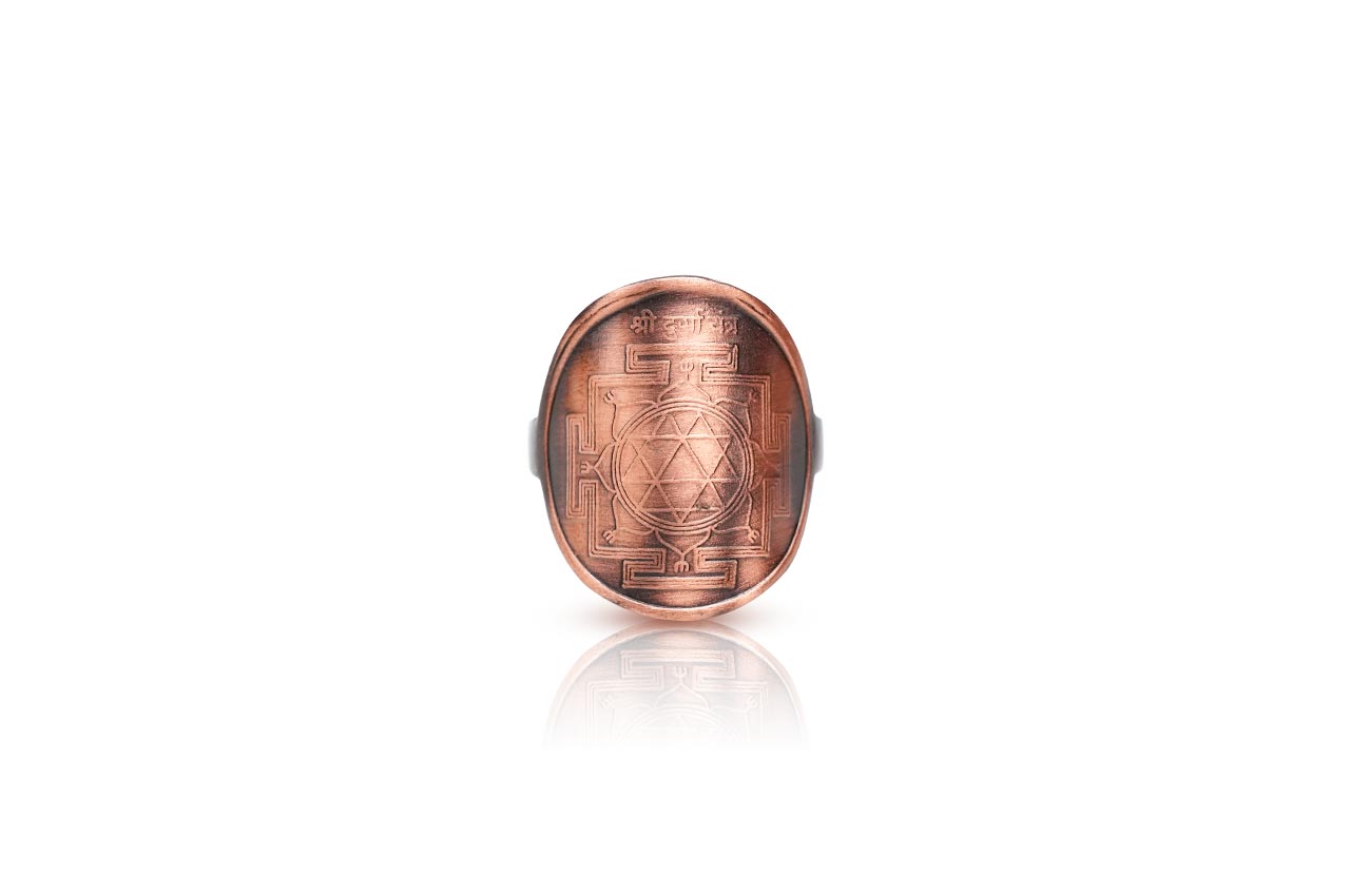 Shree Durga Yantra Ring in Copper