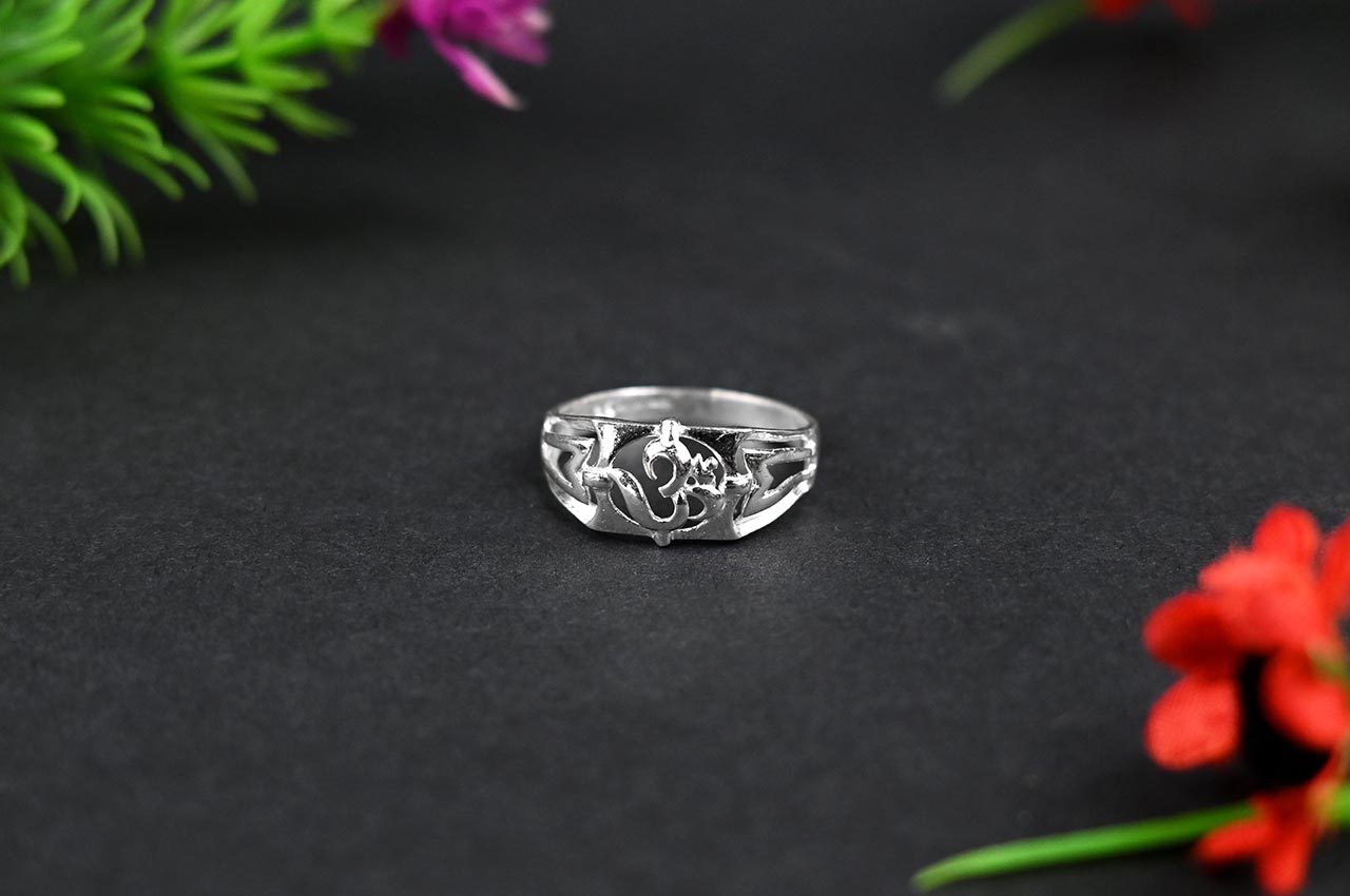 Om Ring in 925 Silver - III