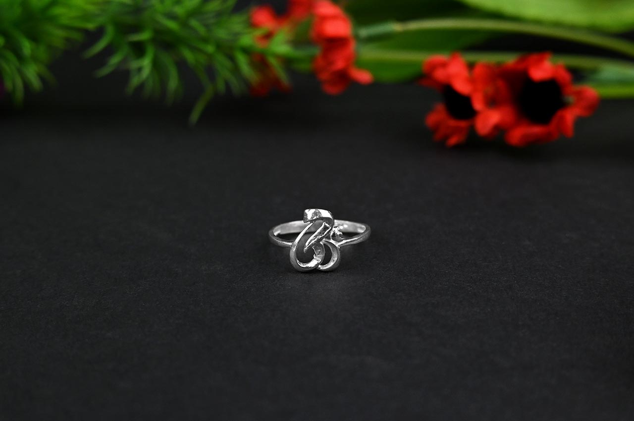 Om Ring in 925 Silver - IV
