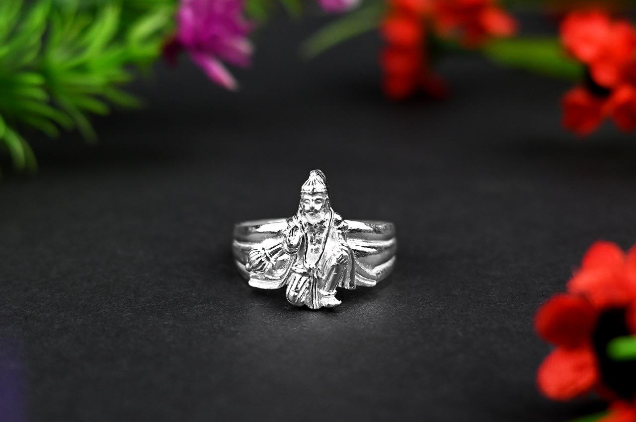 Blessing Hanuman Ring in 925 Silver