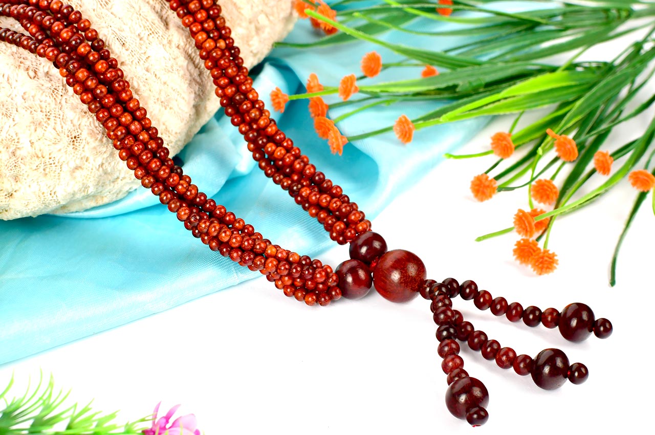 Red Sandalwood Beads Garland