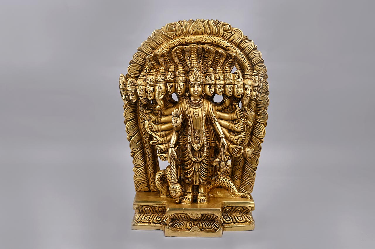 Vishnu Vishwarupam Brass Idol