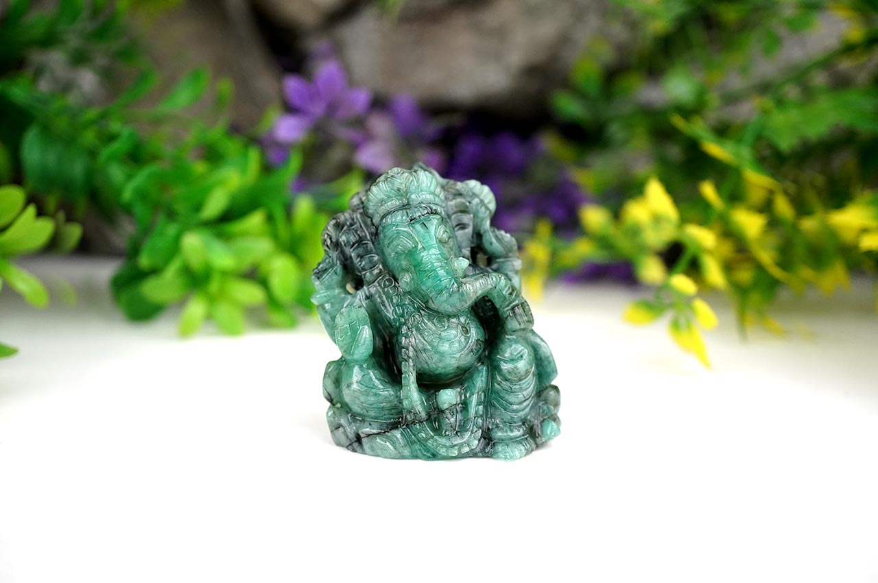 Emerald Ganesha - 367.85 carats