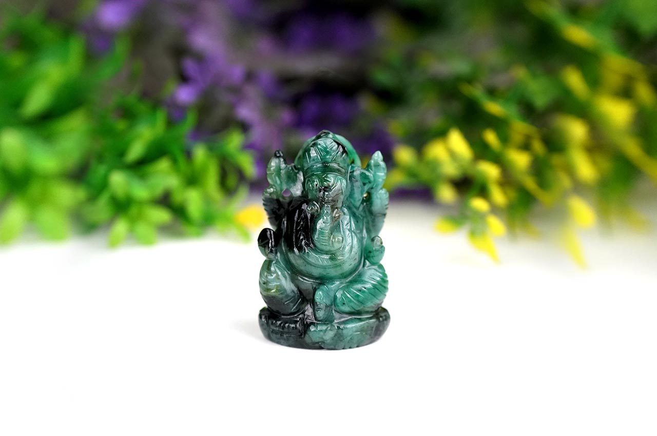 Emerald Ganesha - 215.15 carats