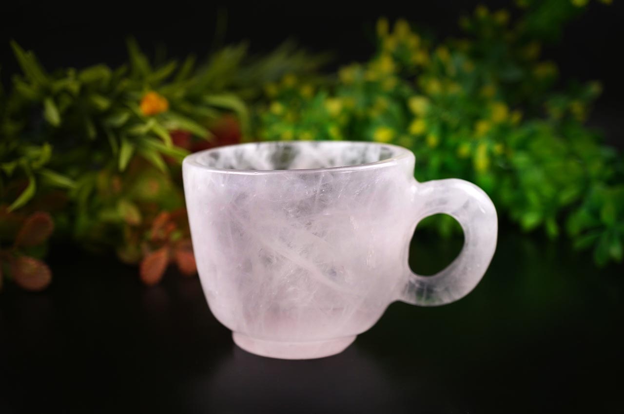 Rose Quartz Puja Cup - 248 gms