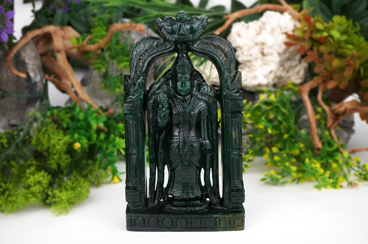 Meenakshi Devi Green Aventurine Idol