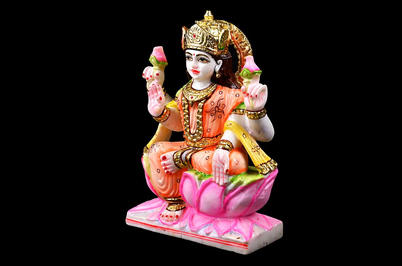 Goddess Laxmi Marble Idol
