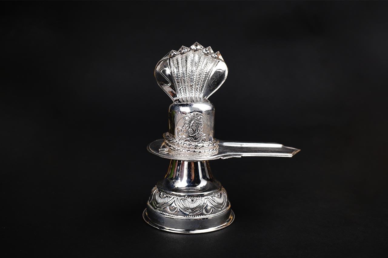 925 Silver Shivling with Sheshnaag