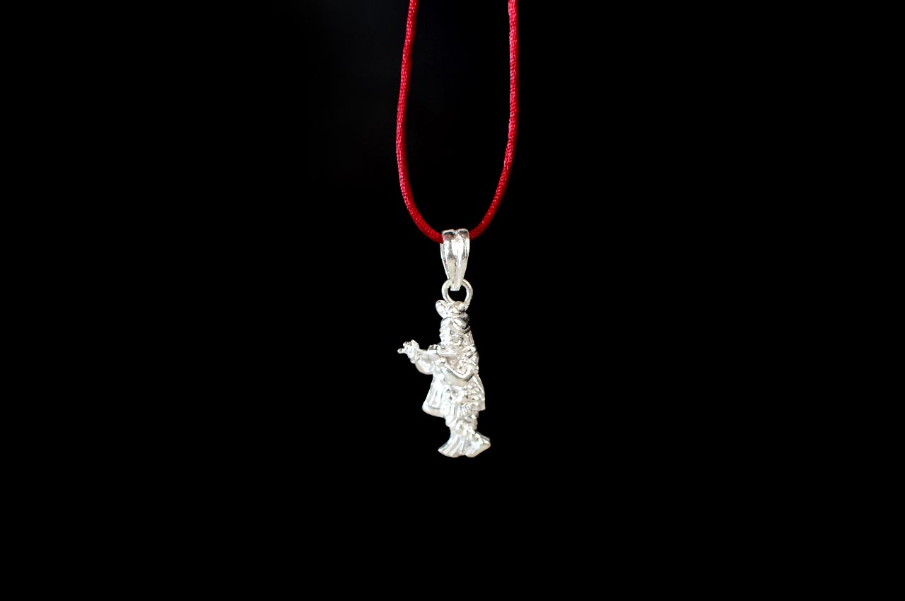 Krishna Locket in Pure Silver III