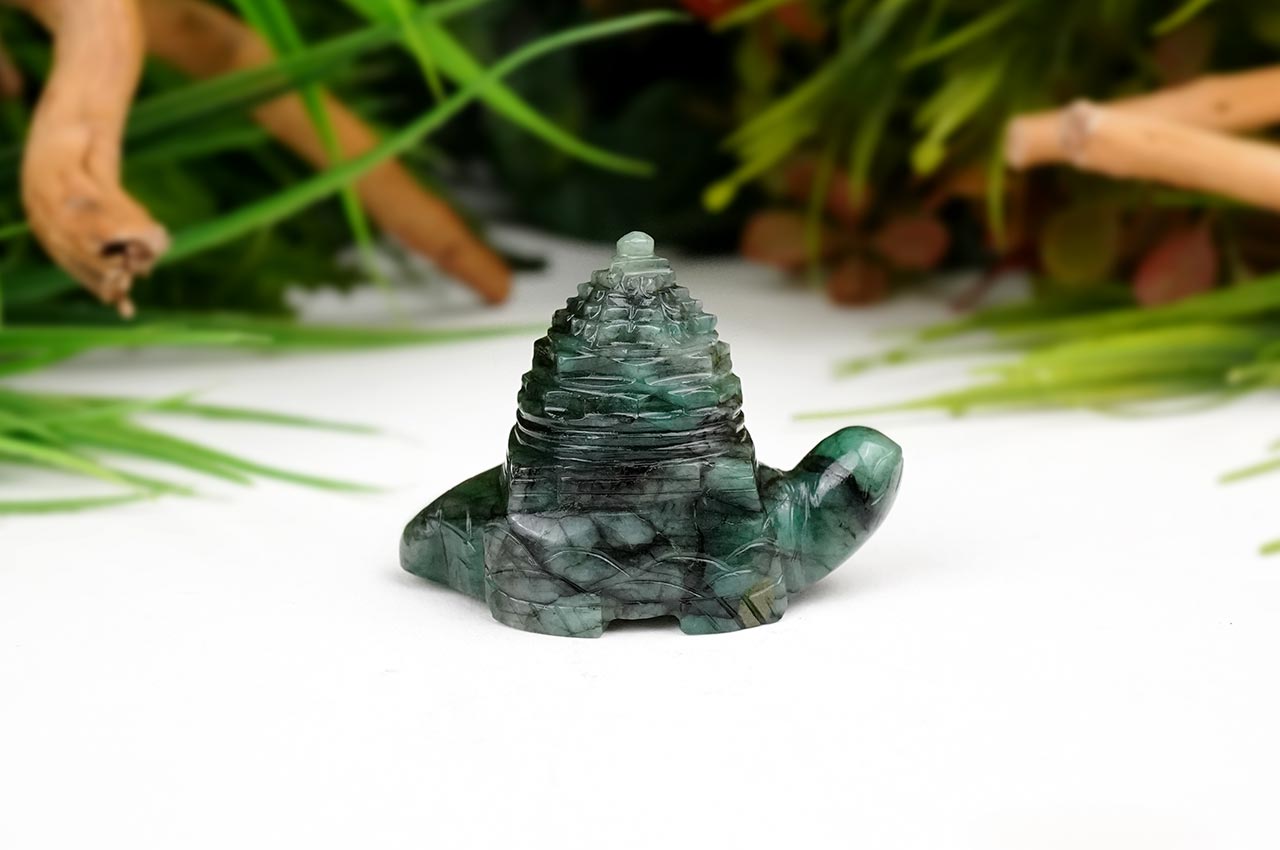 Emerald Kurma Shree Yantra - 358 carats