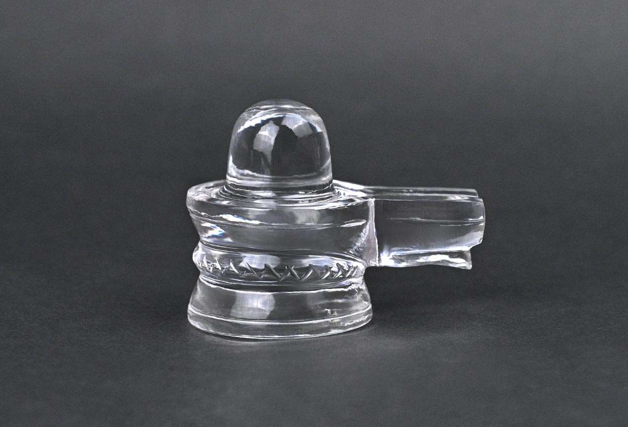 Sphatik Shivling With Vasuki Snake Carving - 194 gms