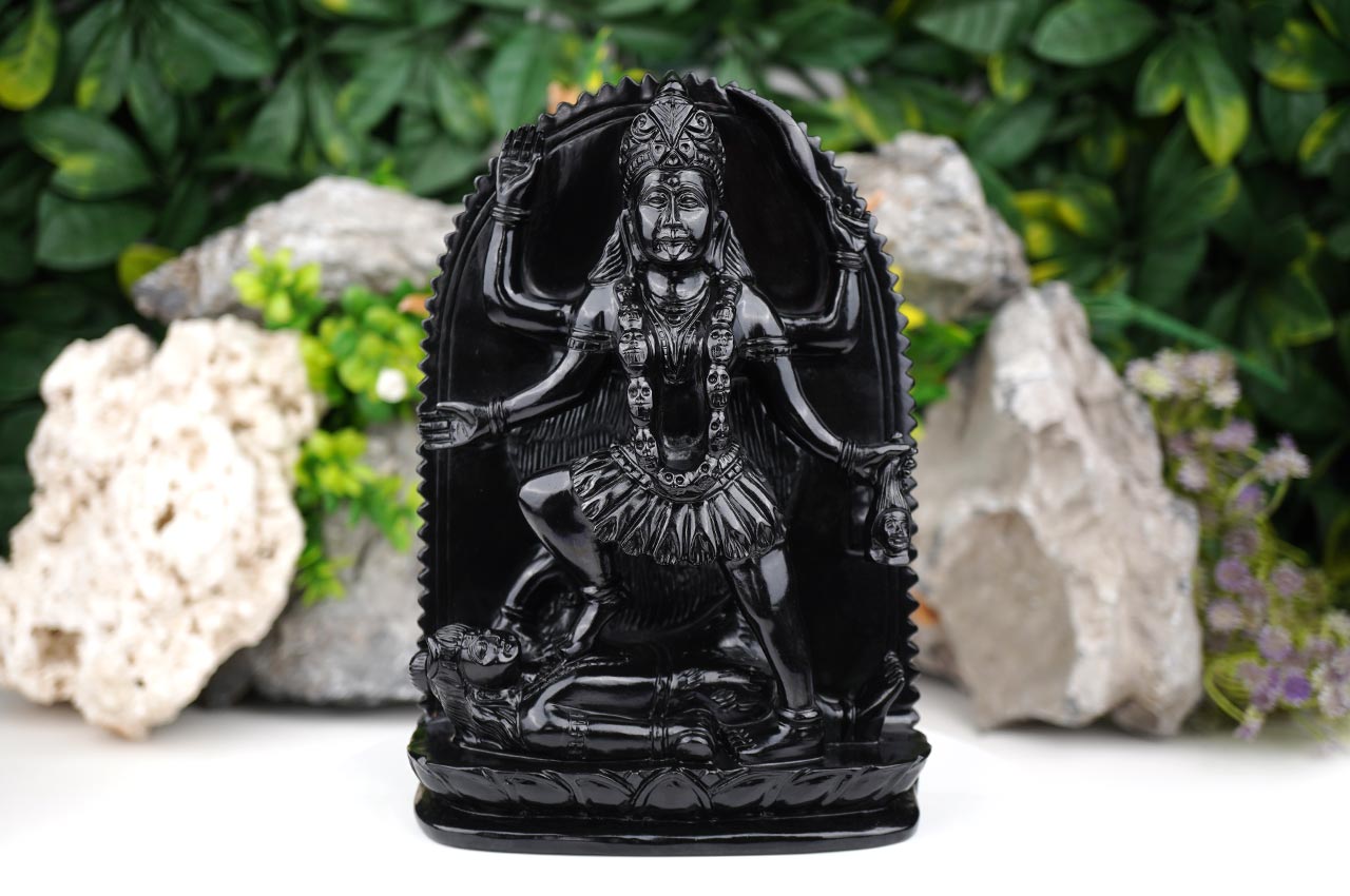 Mahakali Murti in Black Jade - 1450 gms