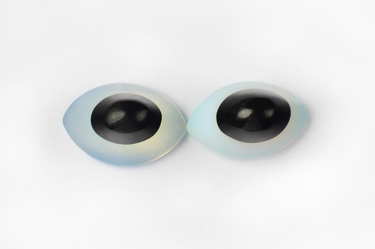 Opalite & Black Agate Bonded Eye