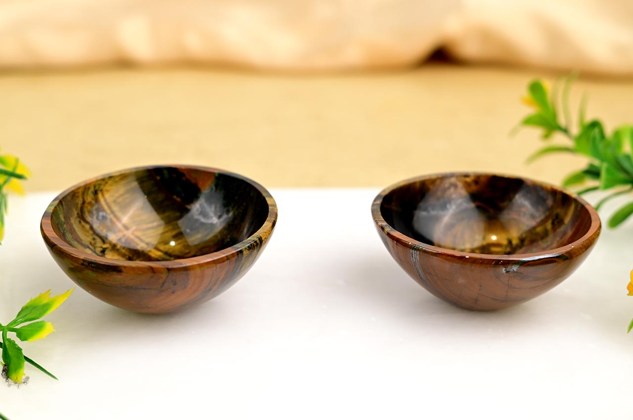 Tiger Eye Bowls Set of 2