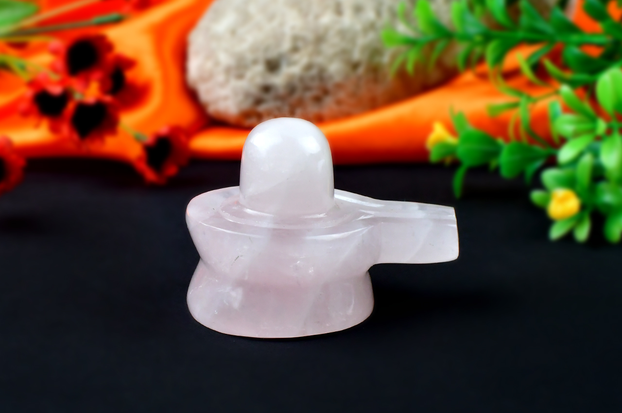 Rose Quartz Shivling - 155 gms