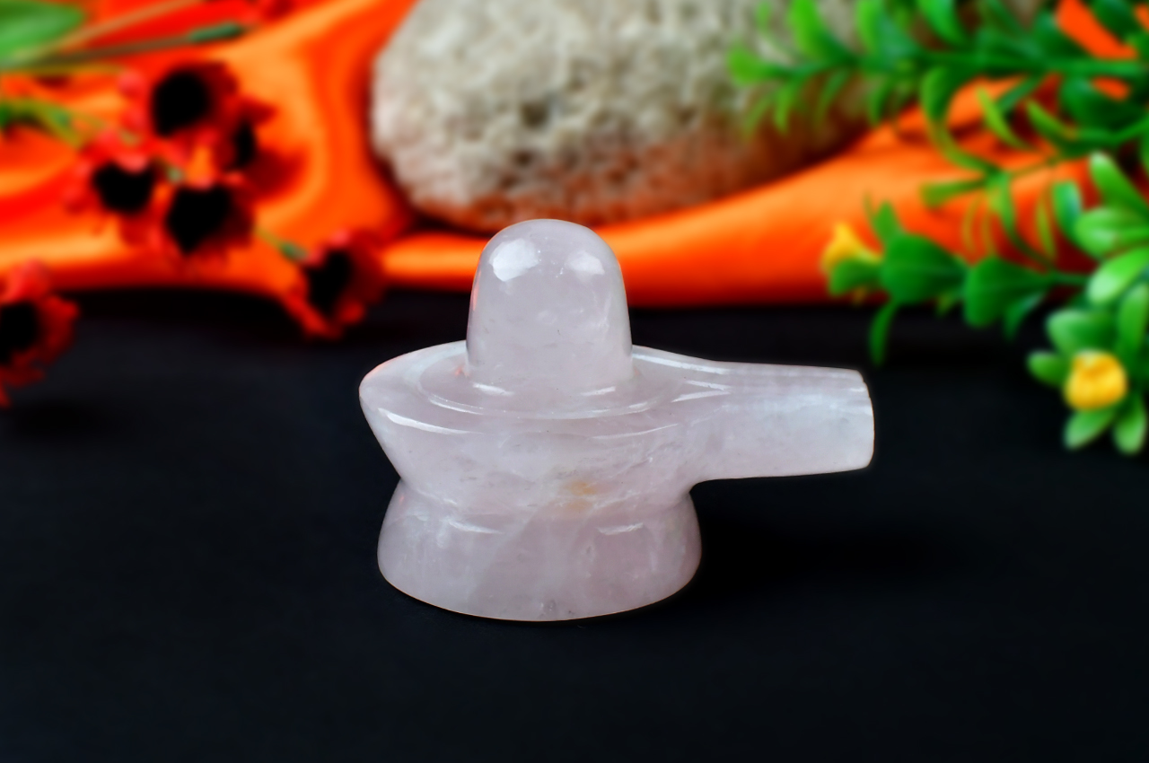 Rose Quartz Shivling - 129 gms