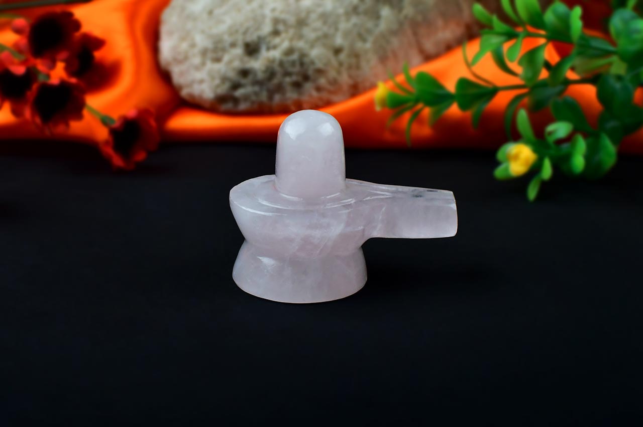 Rose Quartz Shivling - 76 gms