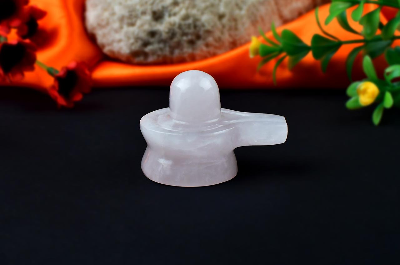 Rose Quartz Shivling - 58 gms - I
