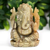 Ganesha Idol in Cat's Eye gemstone