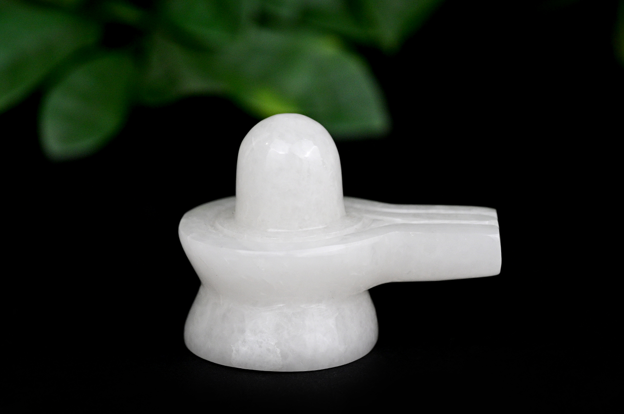 Snow Quartz Shivling - 120 gms