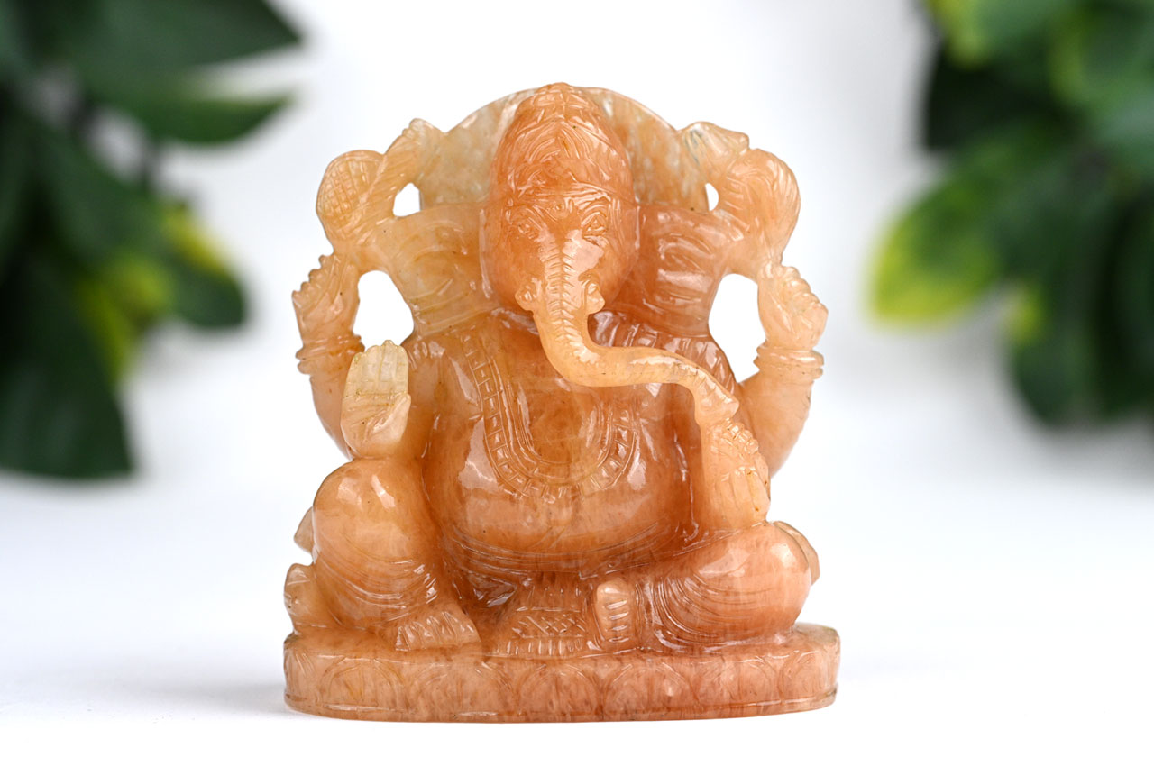 Yellow Jade Ganesh - 440 gms