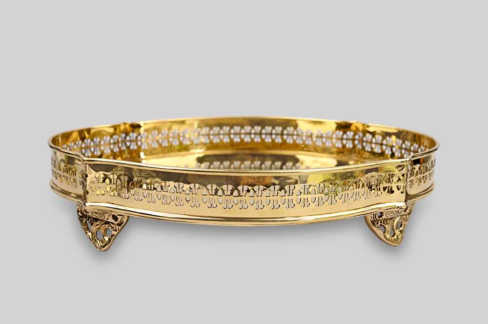 Designer Puja Basket in Brass