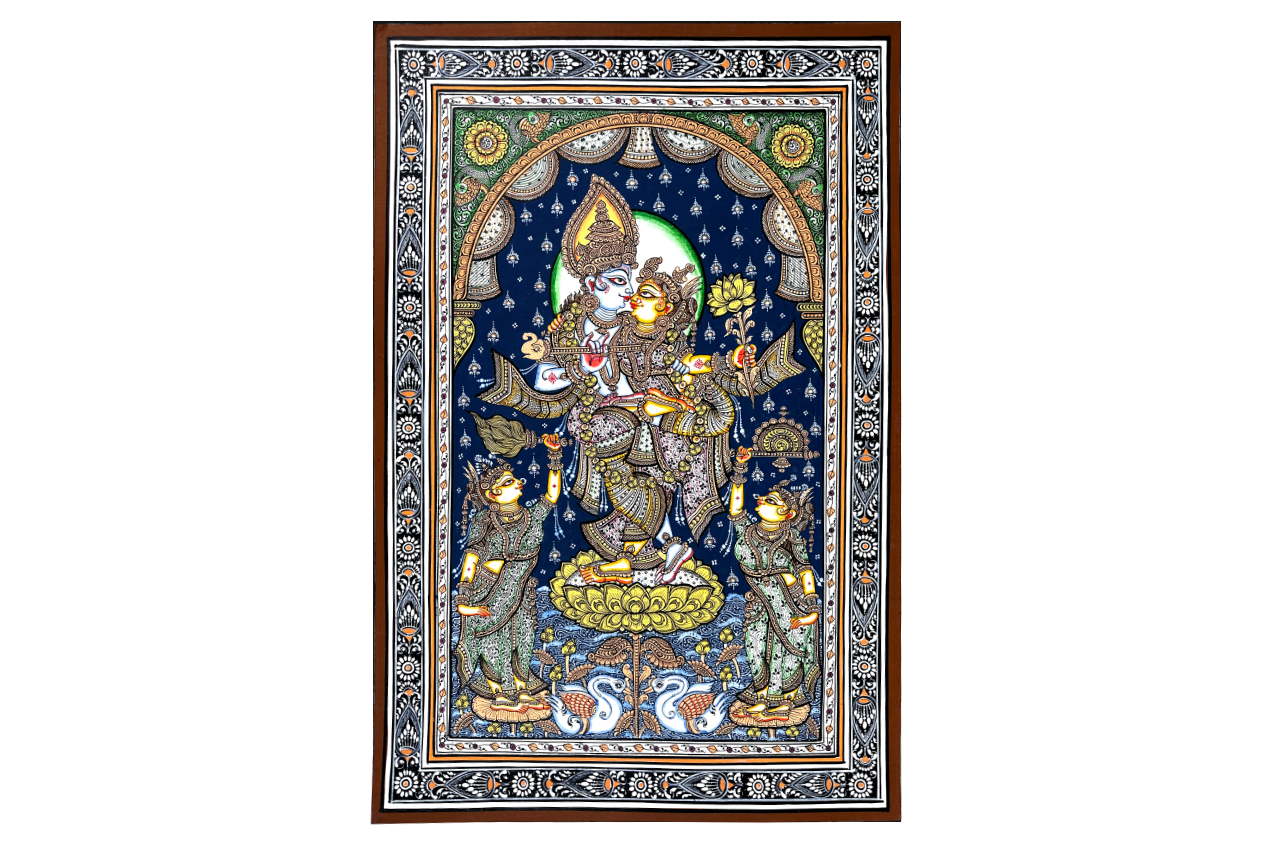 Radha Krishna Superfine Pattachitra Painting