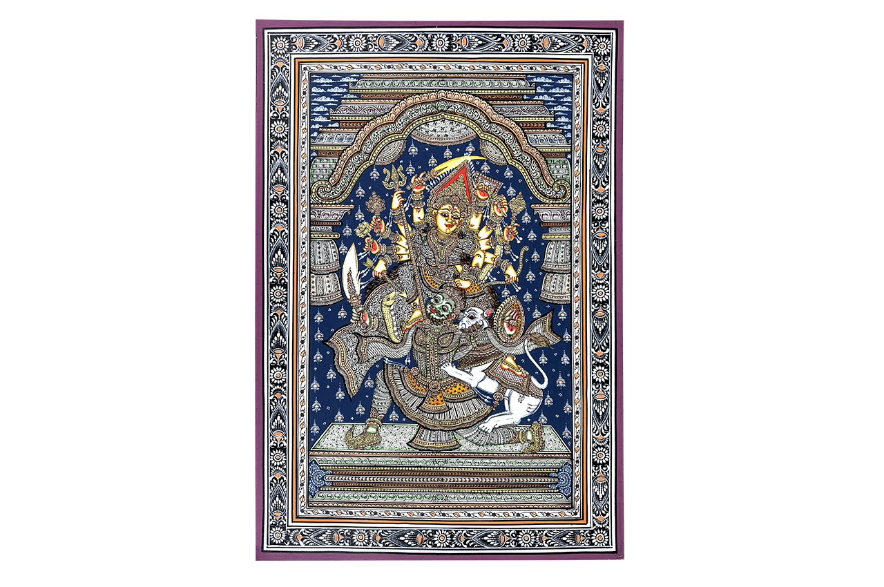 Mahishasur Mardini Durga Devi Superfine Pattachitra Painting