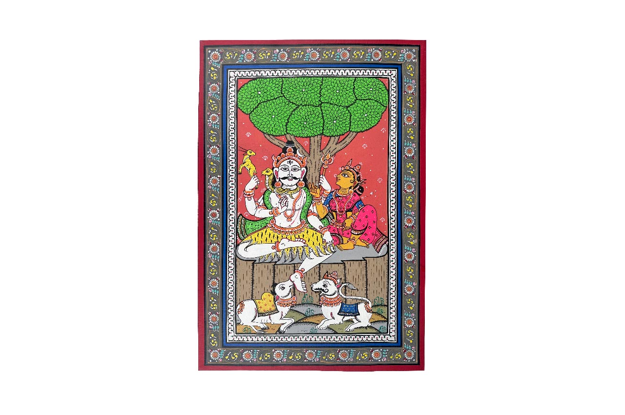 Shiva Parvati Pattachitra Painting
