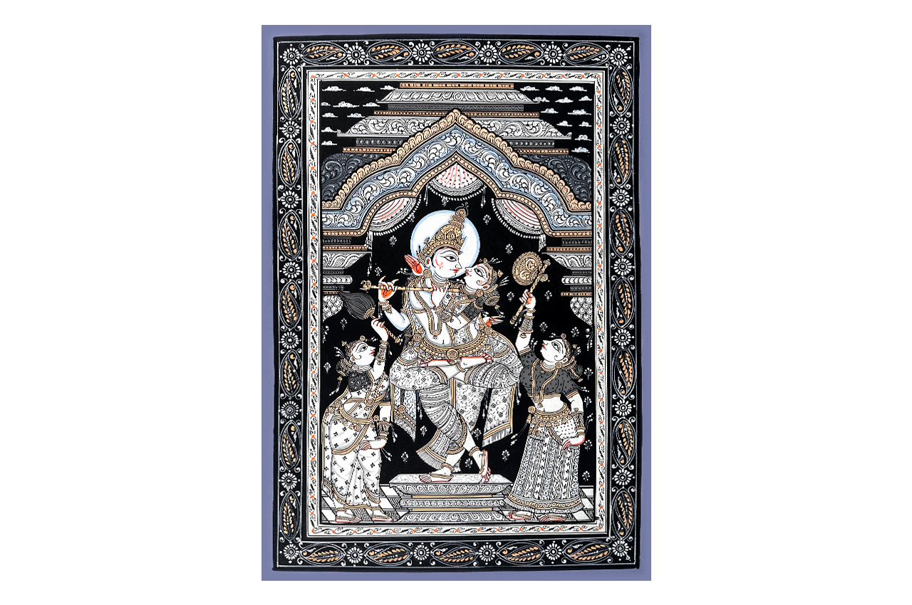 Radha Krishna Pattachitra Painting