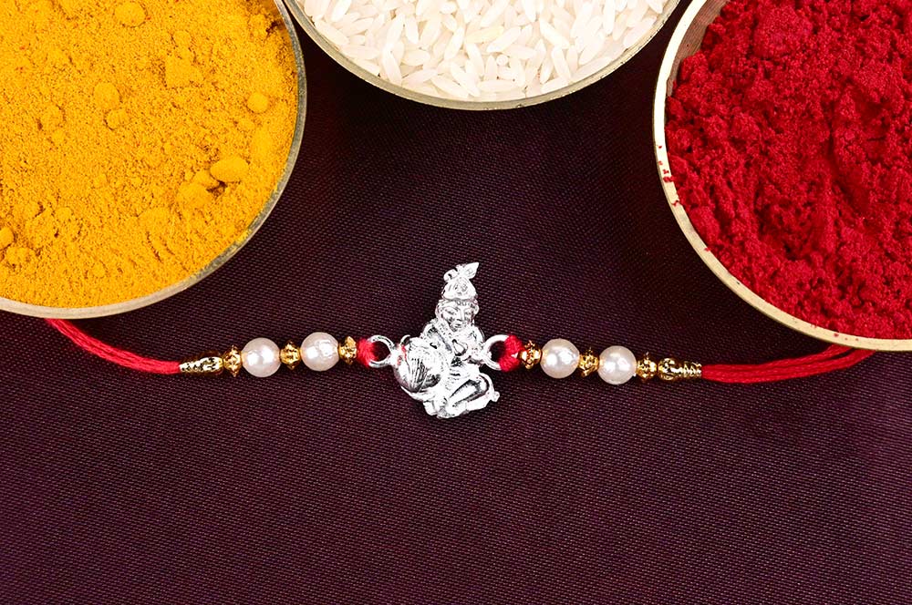 Ladoo Gopal Designer Rakhi in 925 Silver