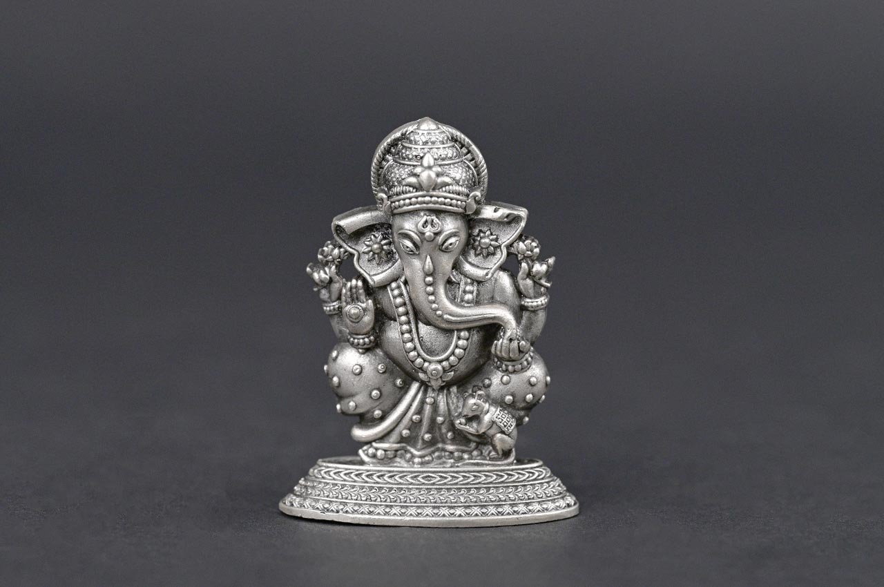 Ganapati 925 Sterling Silver Idol