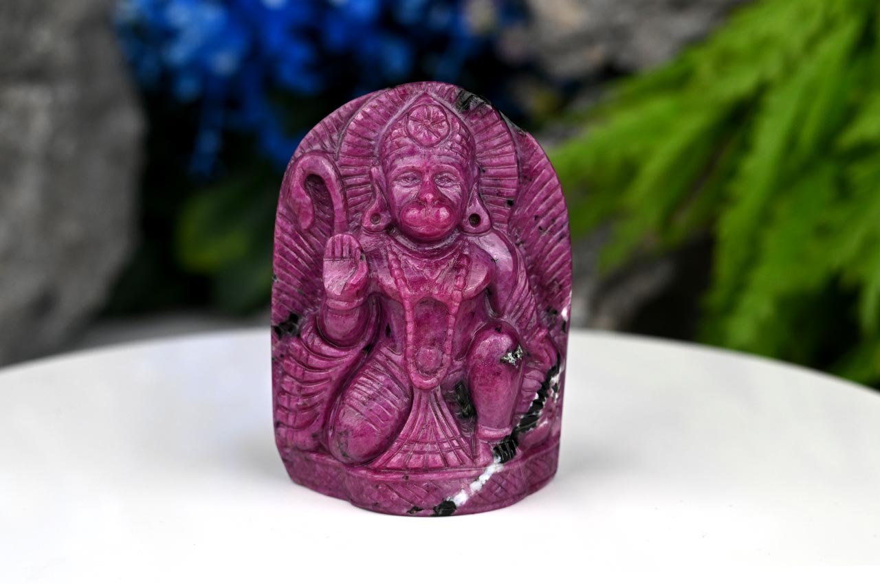 Hanuman in Ruby - 803 carat
