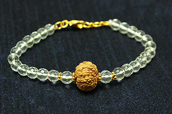 10 Mukhi Rakhi with Sphatik Beads and Panchdhatu accessories