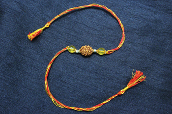 4 Mukhi Rakhi Citrine Beads with Panchdhatu Chakri - I