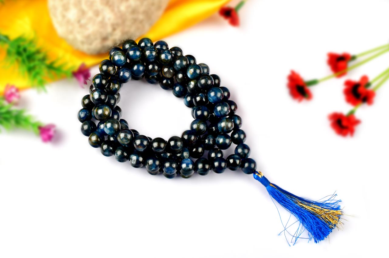 Kyanite Round Mala - 12 mm