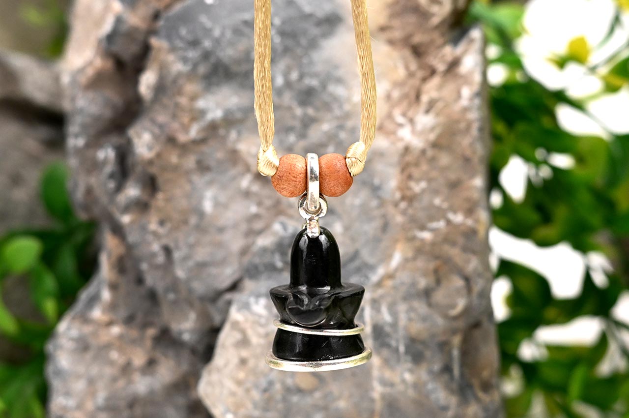 Black Jade Shivling Pendant