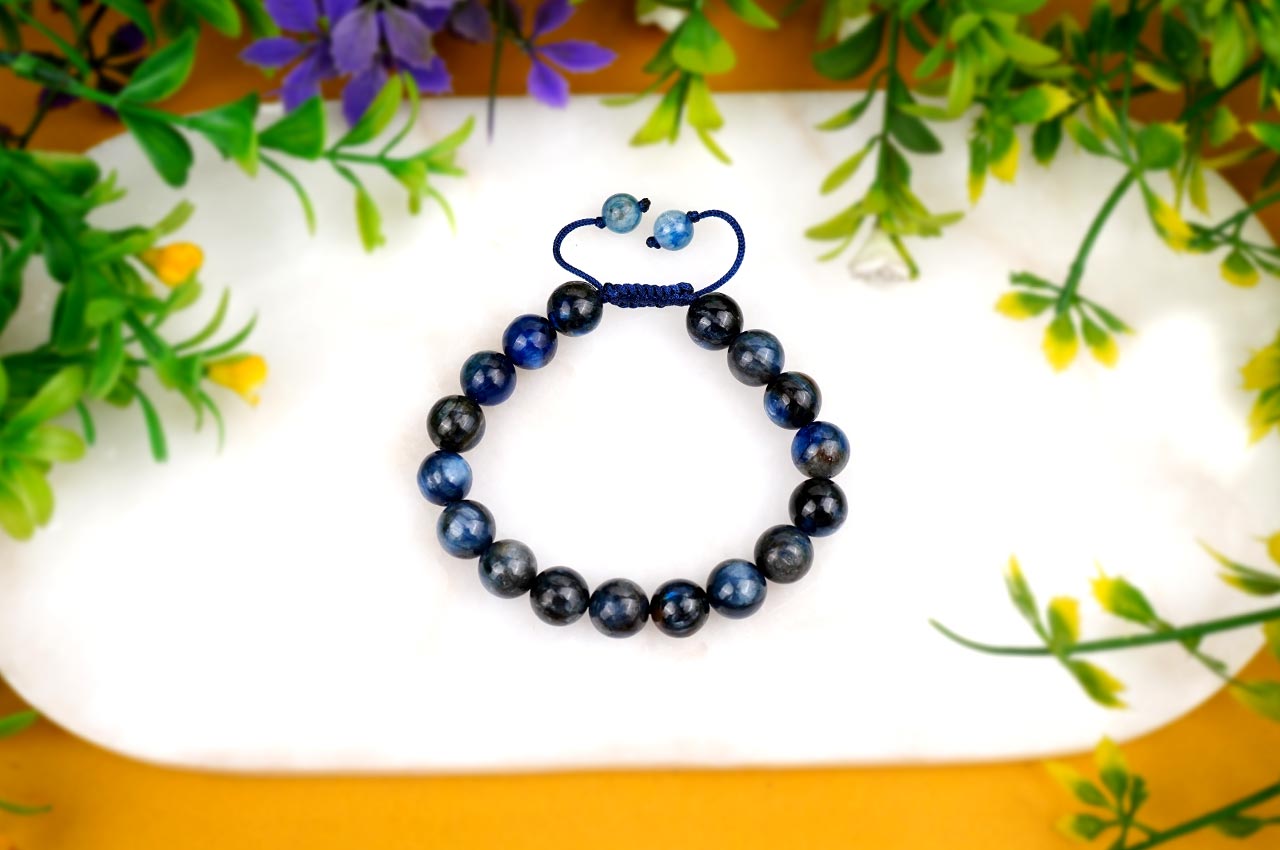 Kyanite Bracelet With Adjustable Thread