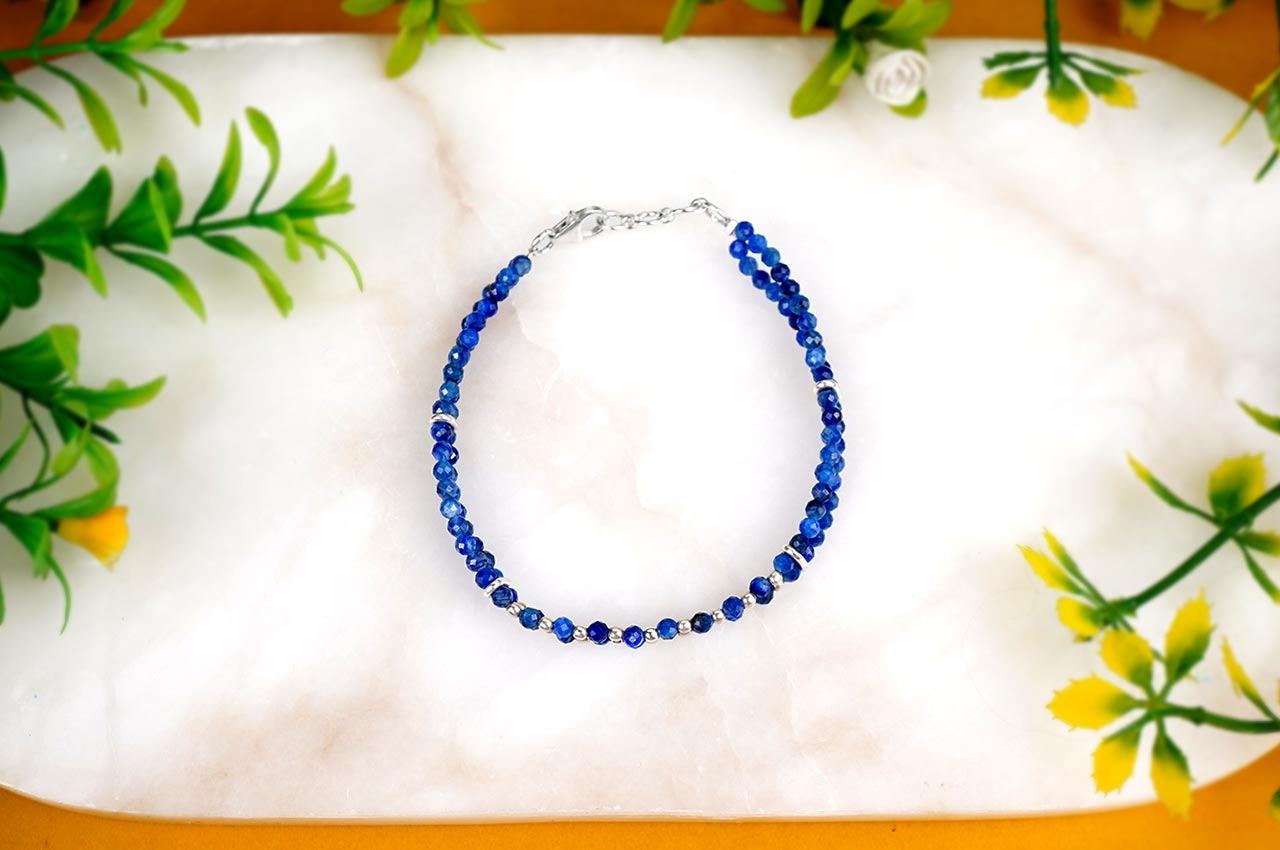 Kyanite Faceted Double Turn Bracelet