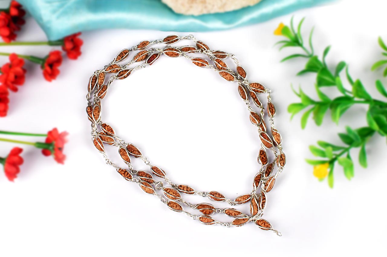 One Mukhi Java Mala (Silver Cage Design)