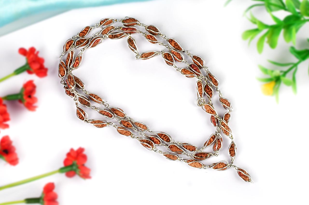 One Mukhi Java Mala (Silver Cage Design I)