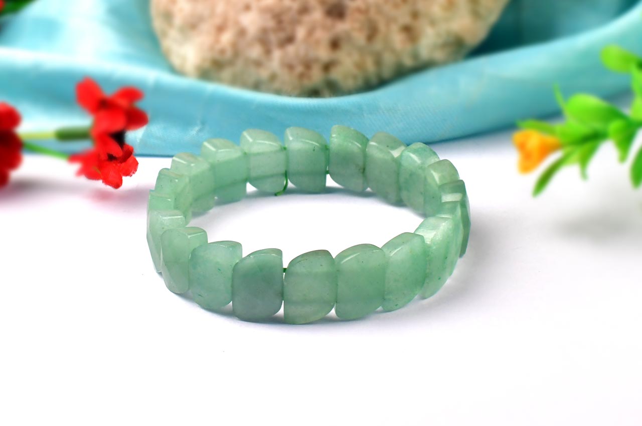 Green Jade Faceted Bracelet - II