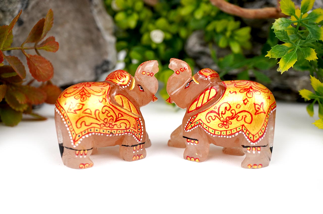 Orange Aventurine Elephant