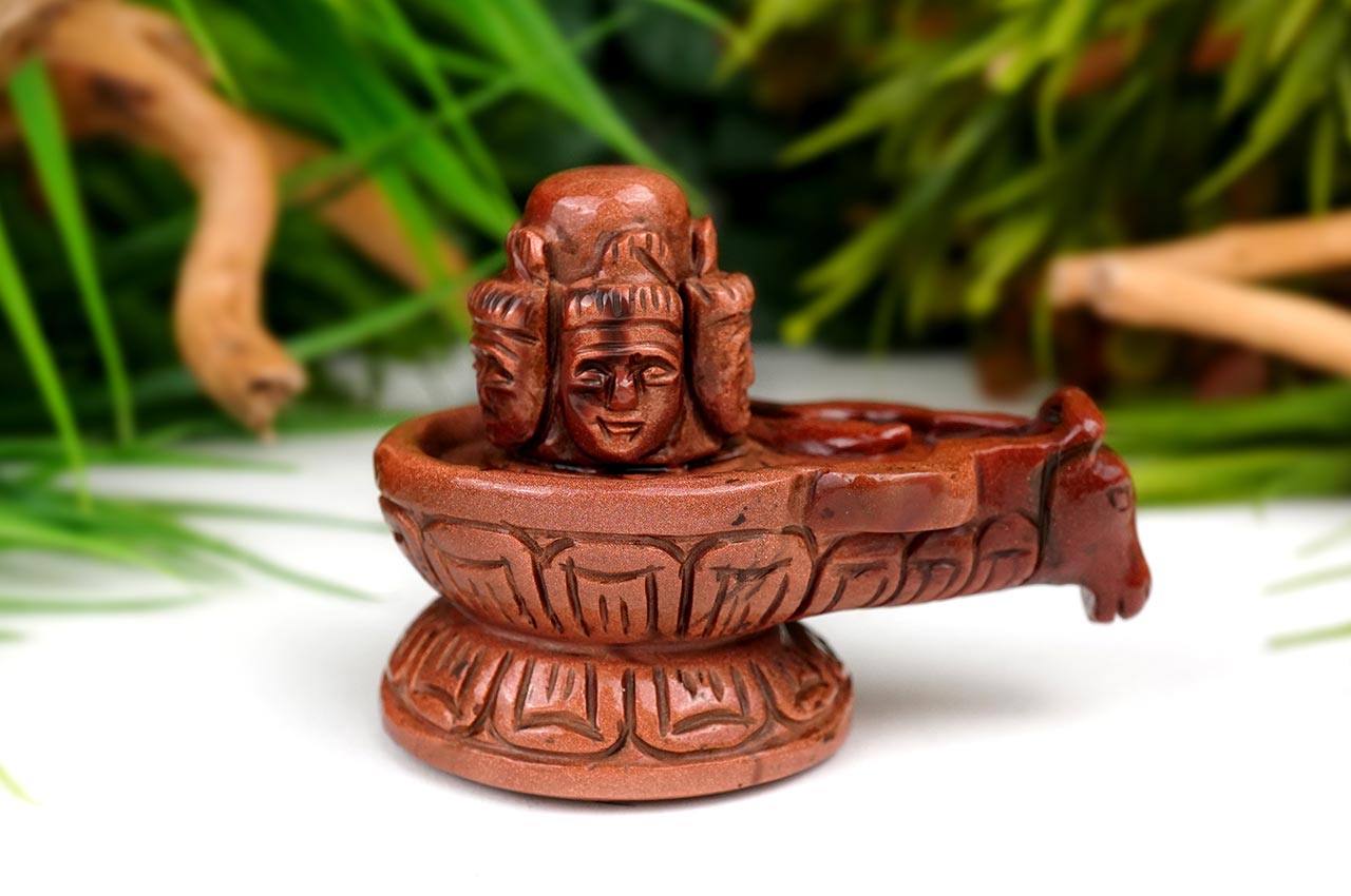 Pashupatinath Shivaling in Red Sunstone 376 gms