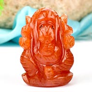 Ganesha in Red Aventurine - 76 gms - I