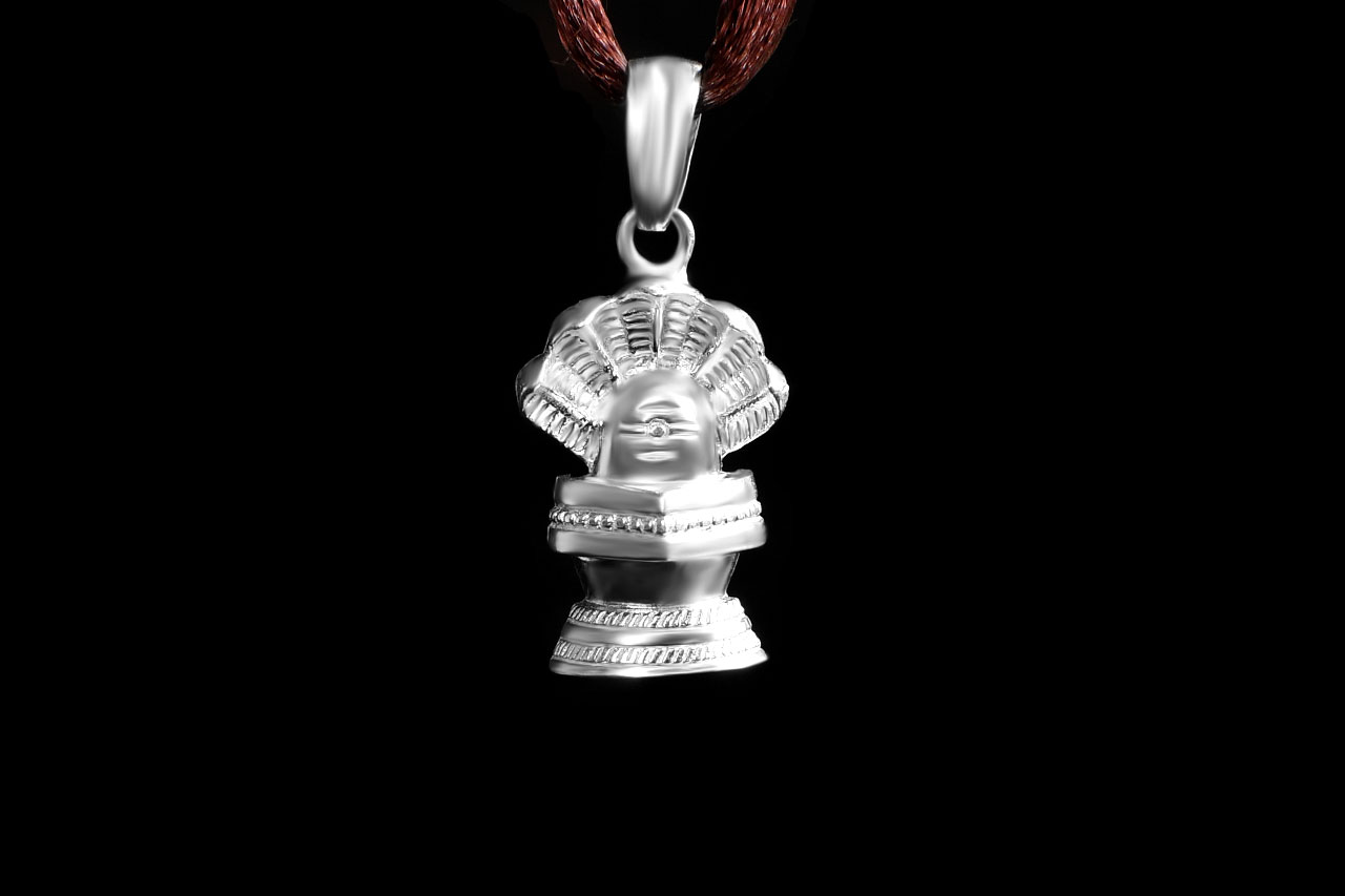 Shivling with Snake Locket in Pure Silver - 2