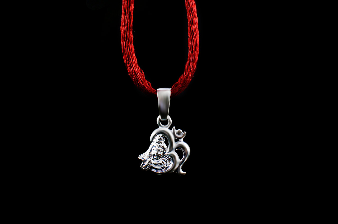 Om Shiva Locket in Pure Silver - Design I