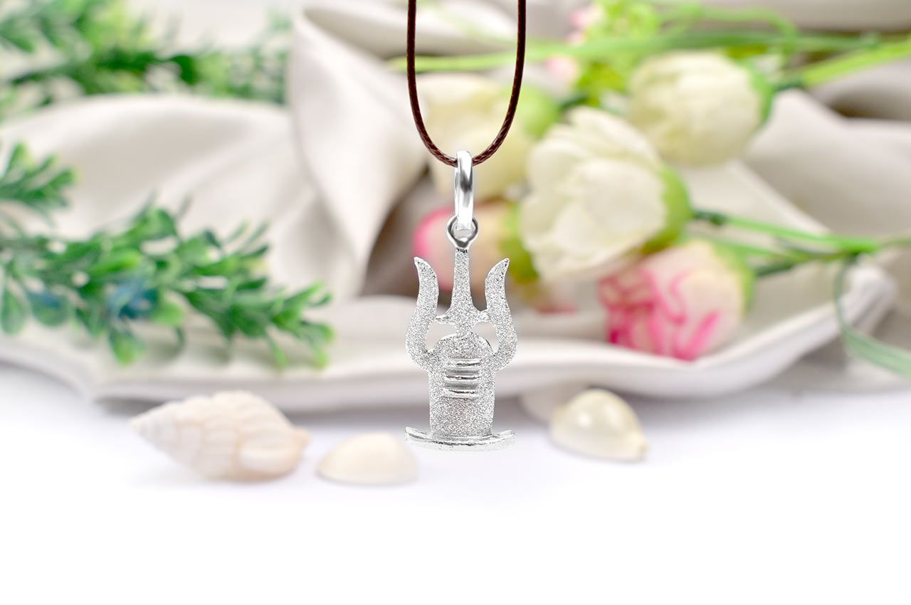Shivling with Trishul in Pure Silver