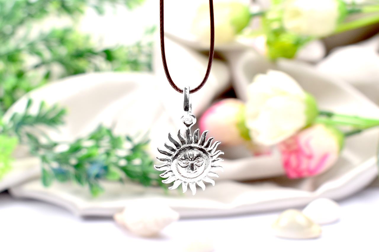Surya Locket in Pure Silver - Design IX